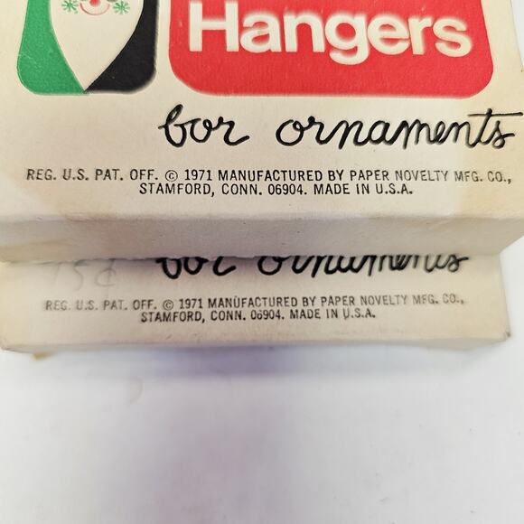 2 Vintage 1971 Doubl Glo Christmas Tree Ornament Hangers Hooks Original Boxes - Picture 9 of 9